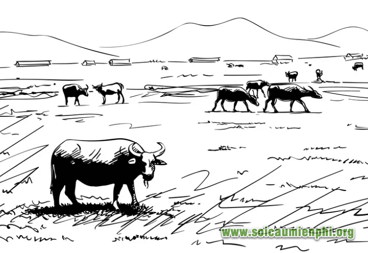 Mơ thấy con trâu cày ruộng