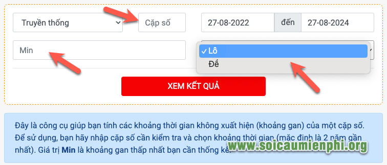 Dữ liệu thống kê lô gan